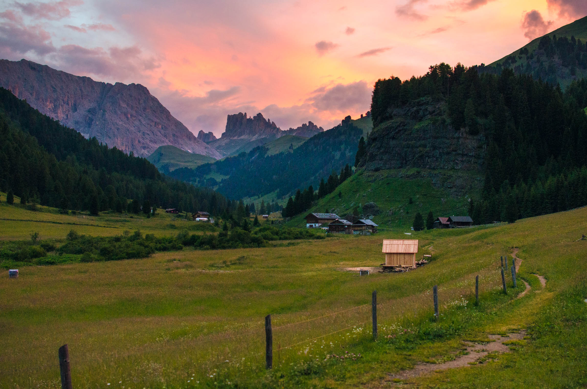 Sunset in Val Duron