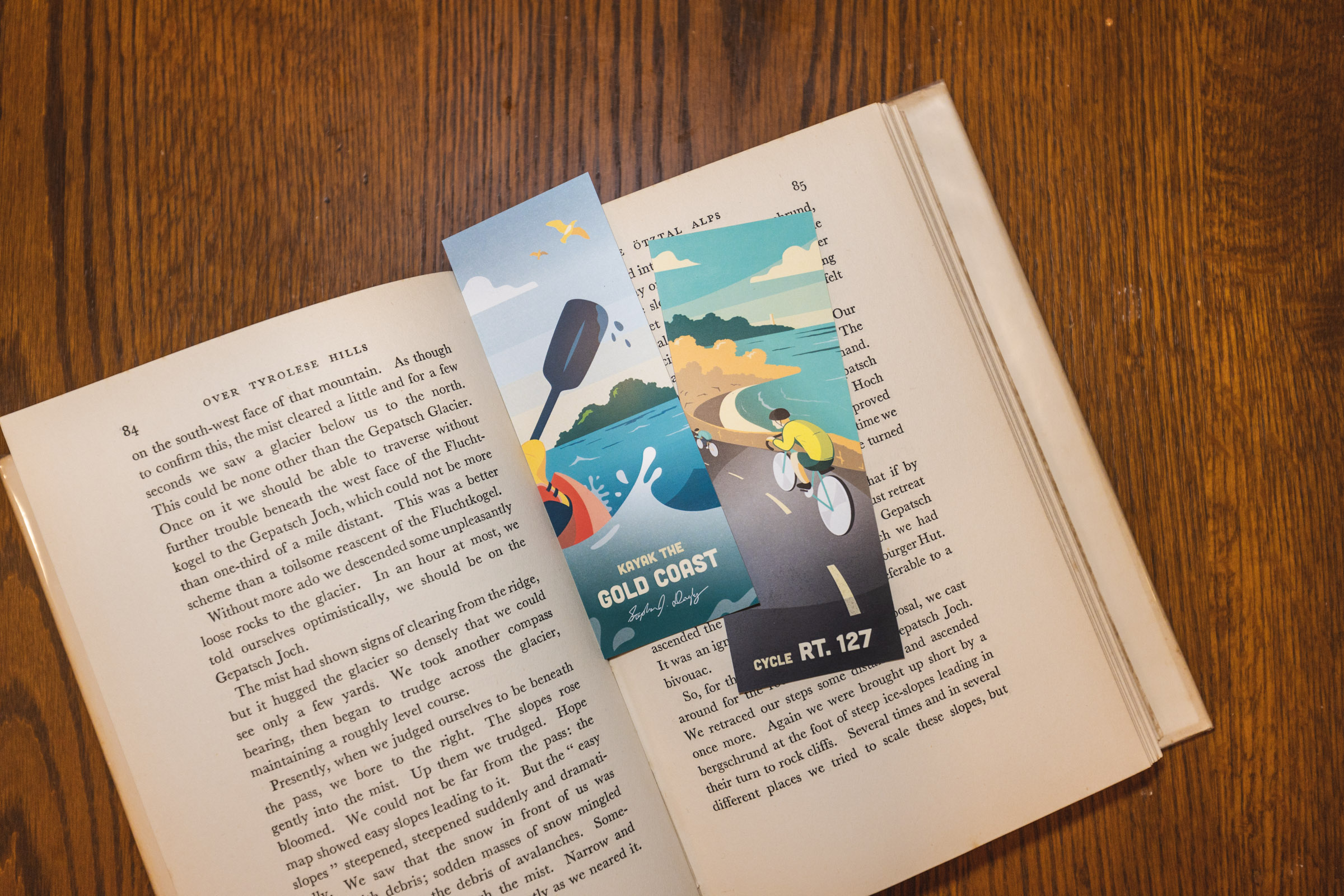 coastal illustration as bookmark