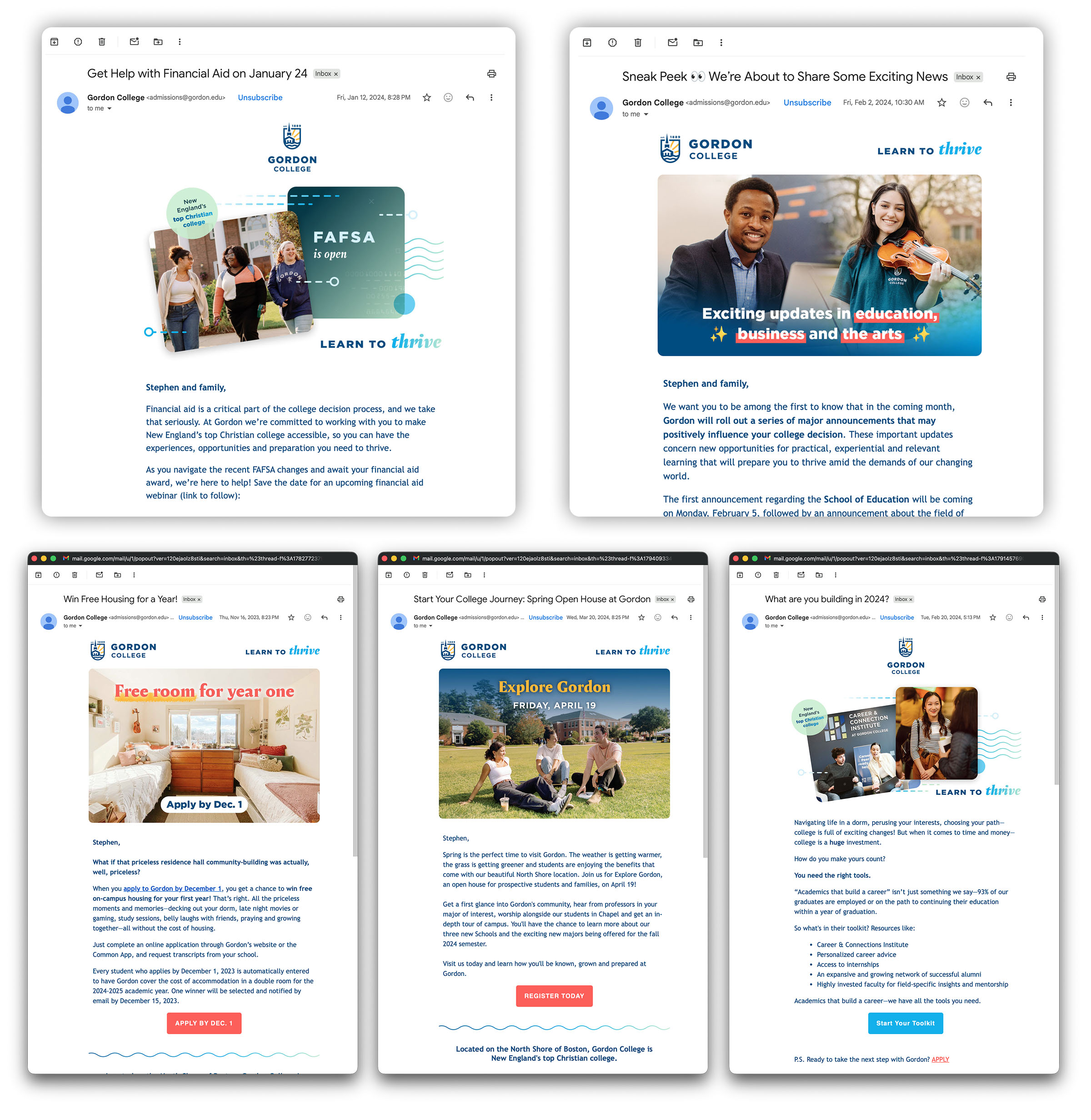 Additional Email template designs on mobile and desktop