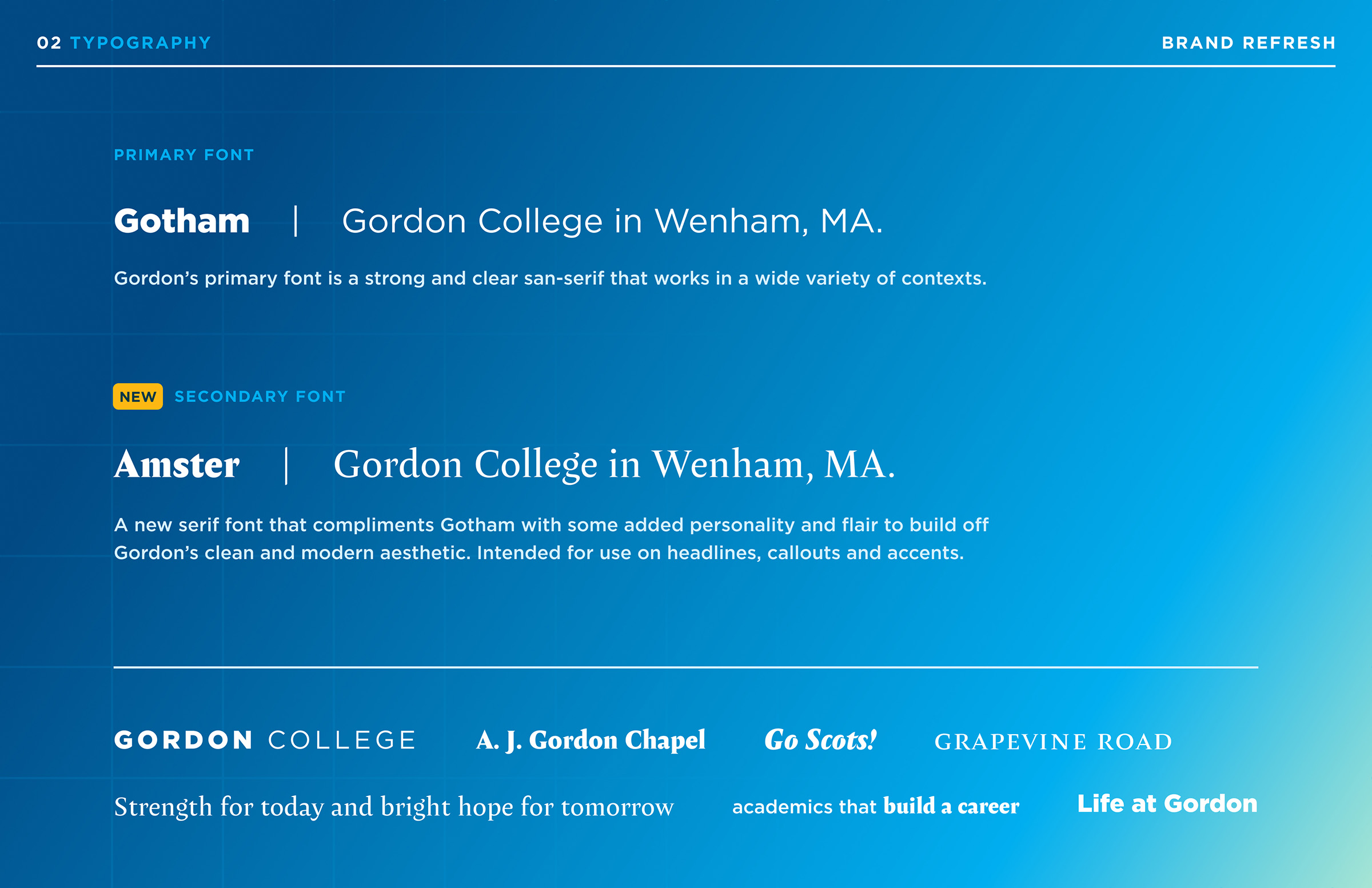 Updated typography system