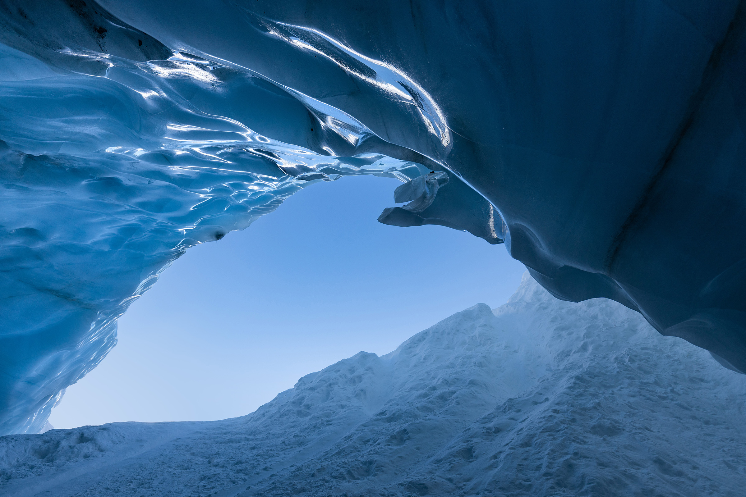 Ice cave on Blackcomb glacier