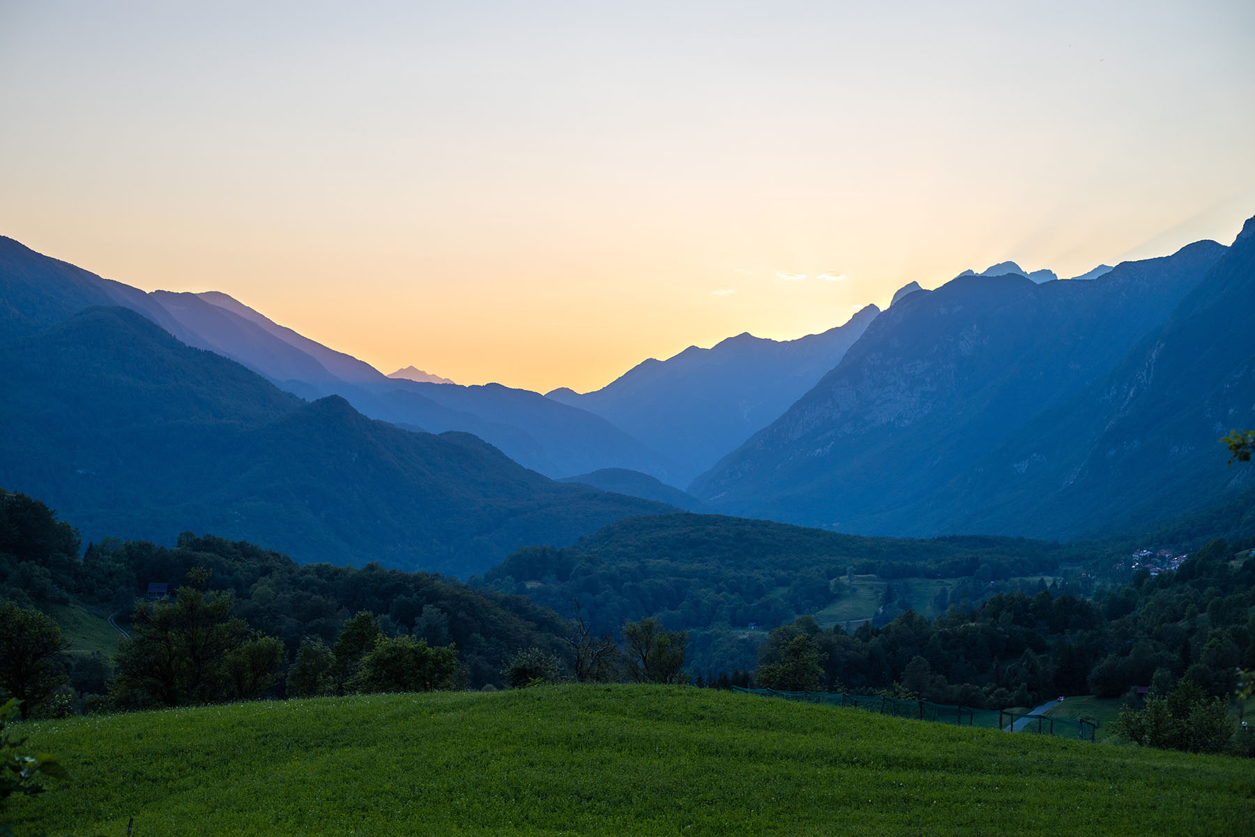 Mountains at sunset