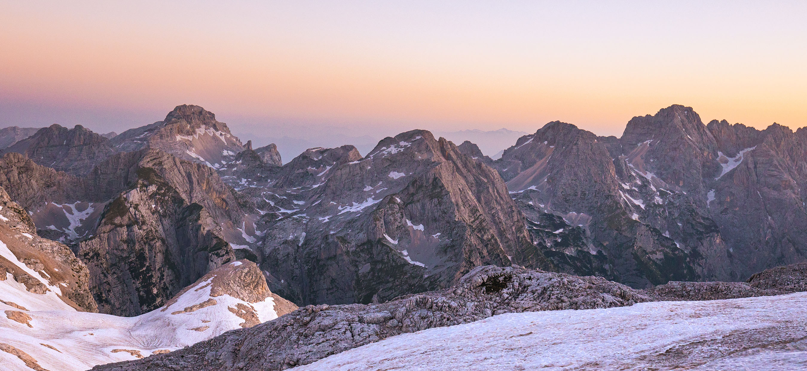 Sunset on the Julian Alps