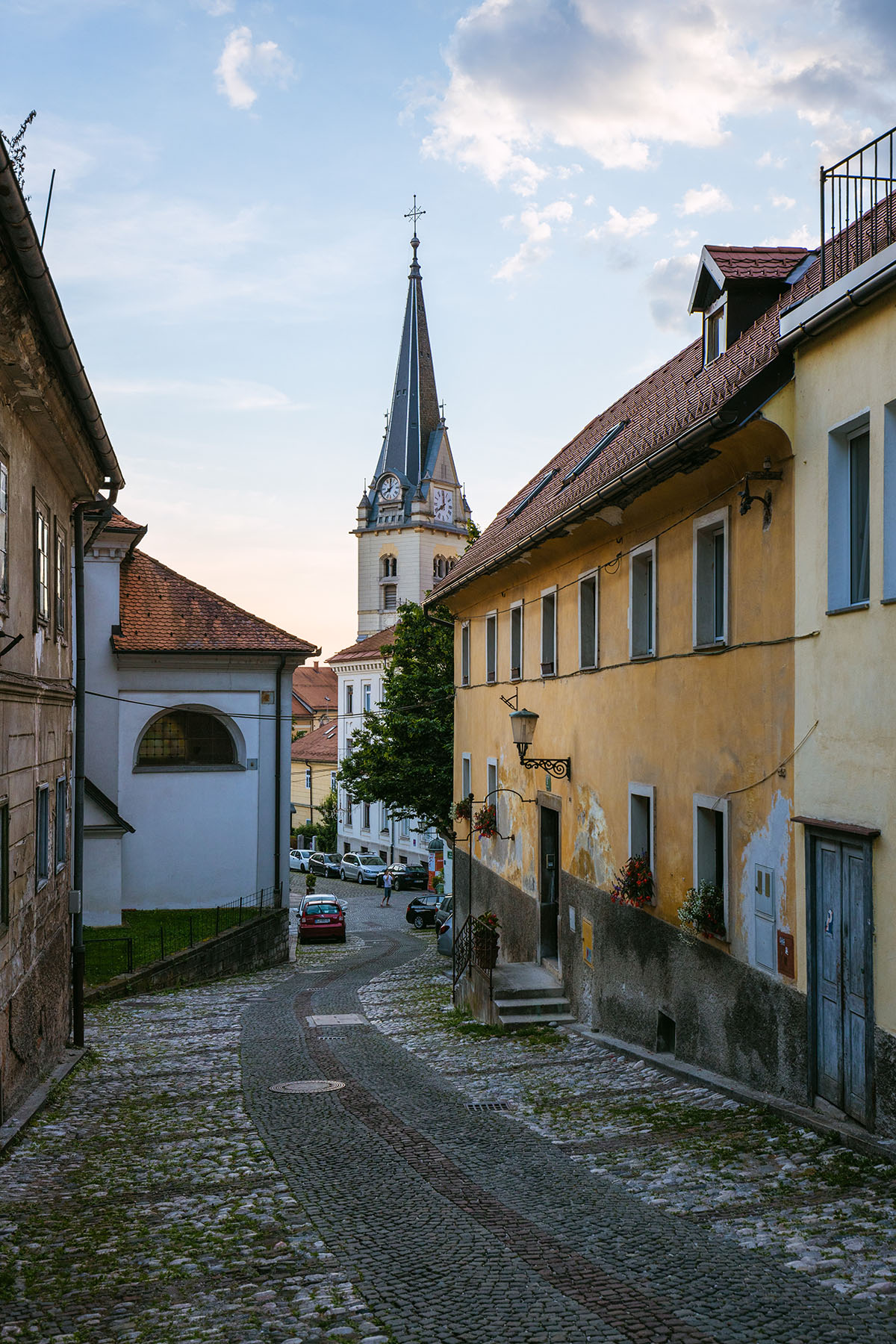 winding street in Ljubljana
