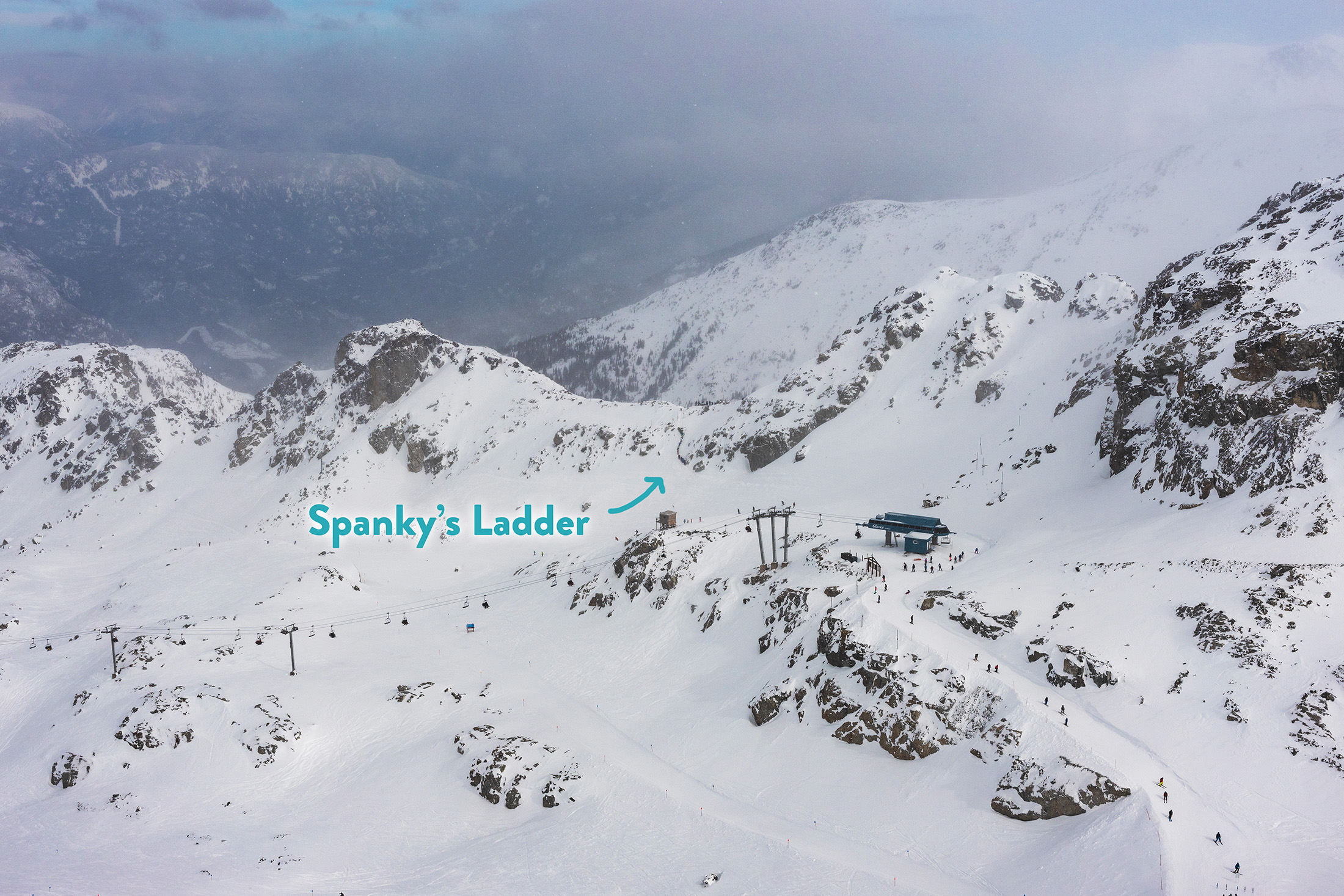 View of Glacier Express and Spankys Ladder