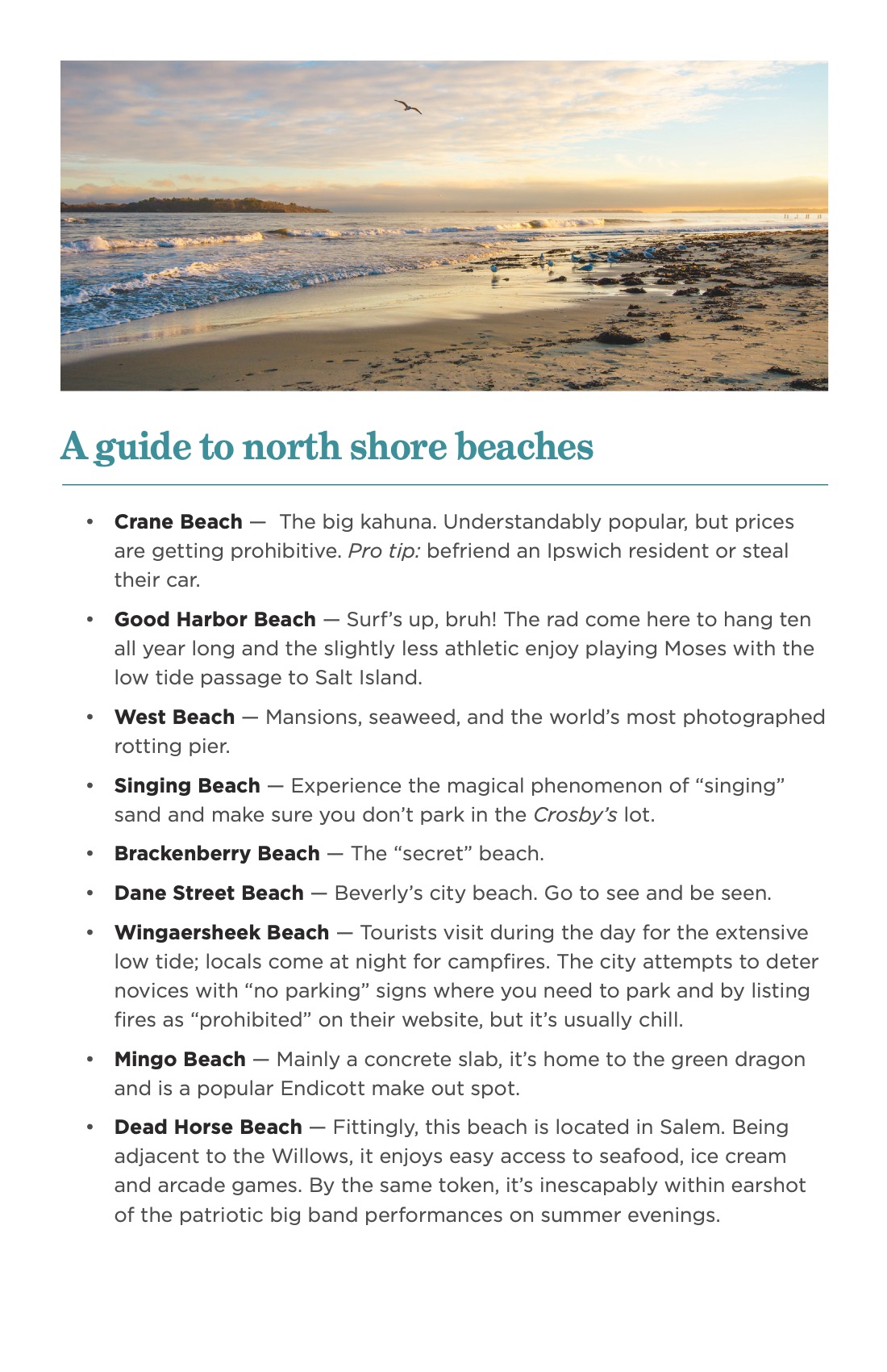 North Shore guidebook Beaches
