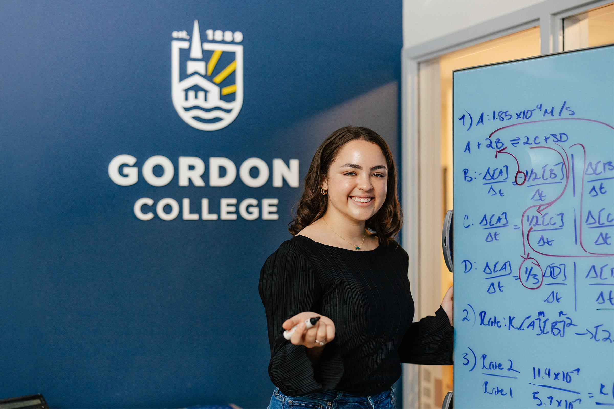 Student at whiteboard