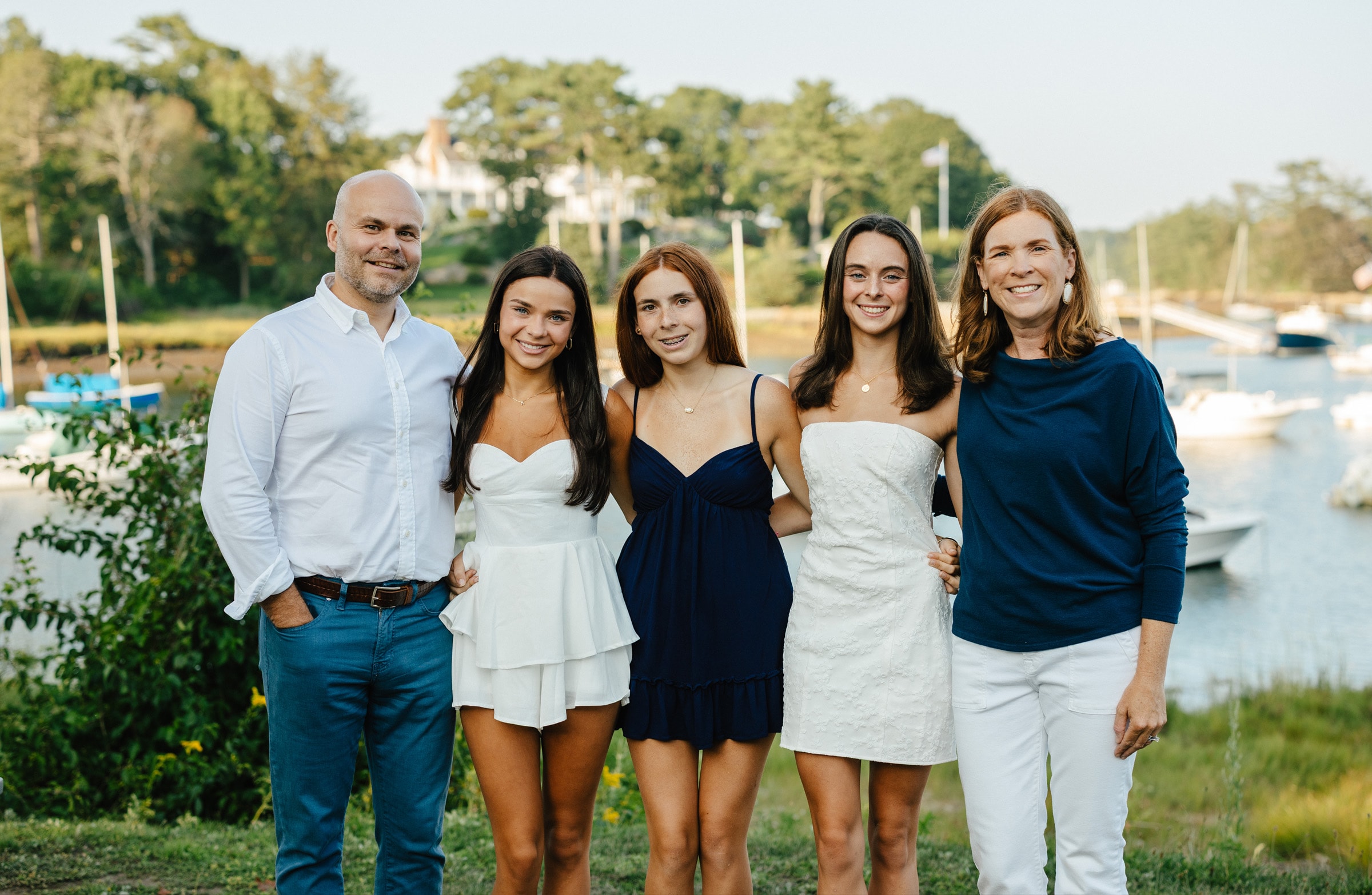 family portrait by coast