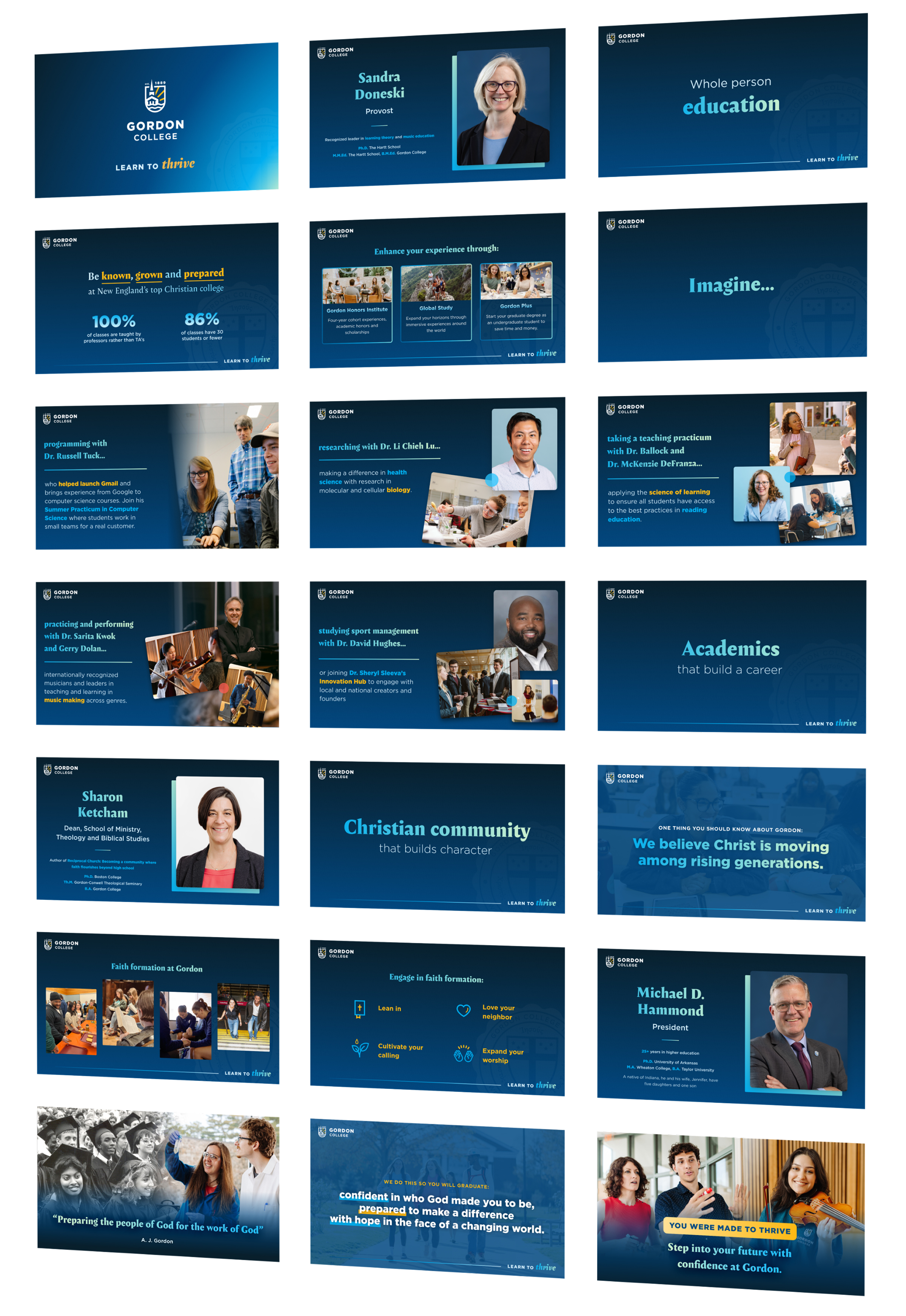 Presentation slides for admissions visit presentation