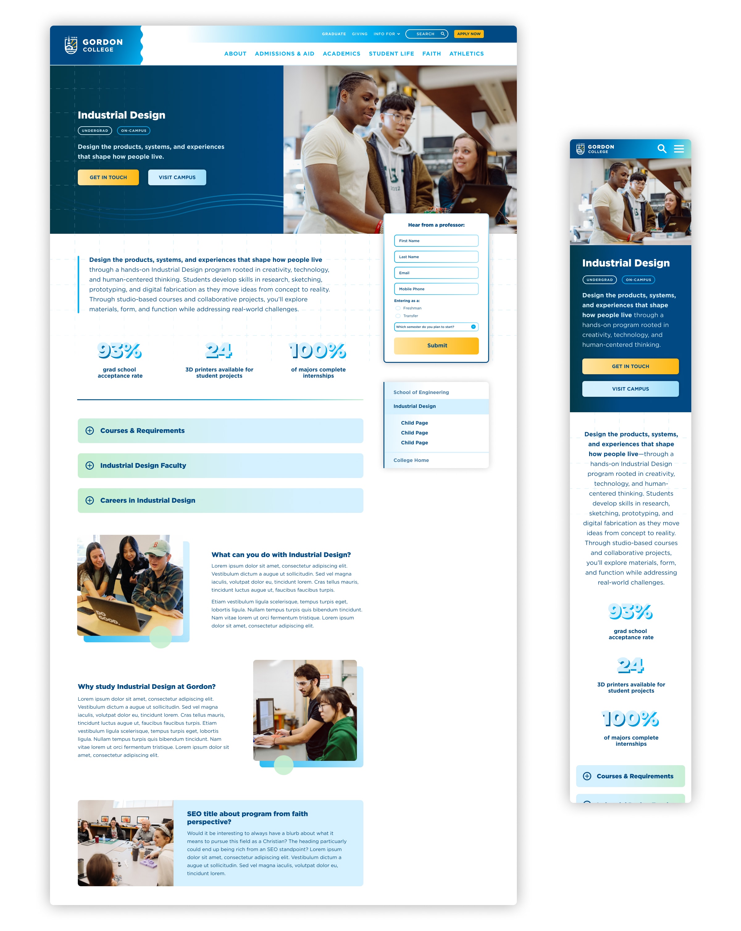 academic program web template
